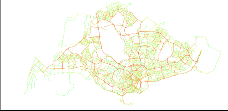 Figure 1b. GPS density (highways have more GPS)