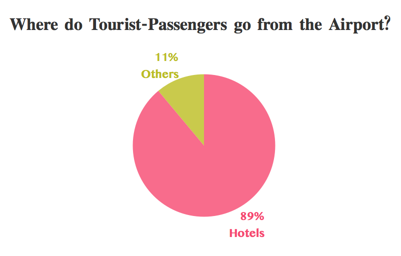 Where do Tourist-Passengers go from the Airport?