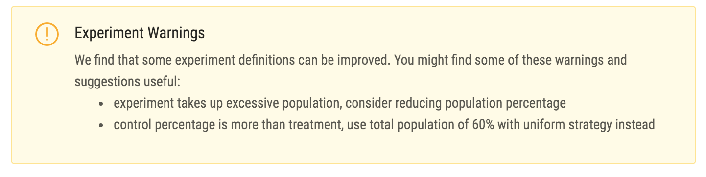 Prevention of experiment interference