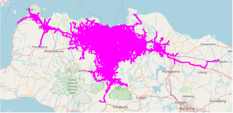 Figure 2a. Spatial coverage (Jakarta)